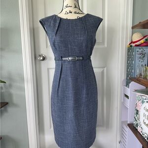 Connected Apparel Blue Midi Dress